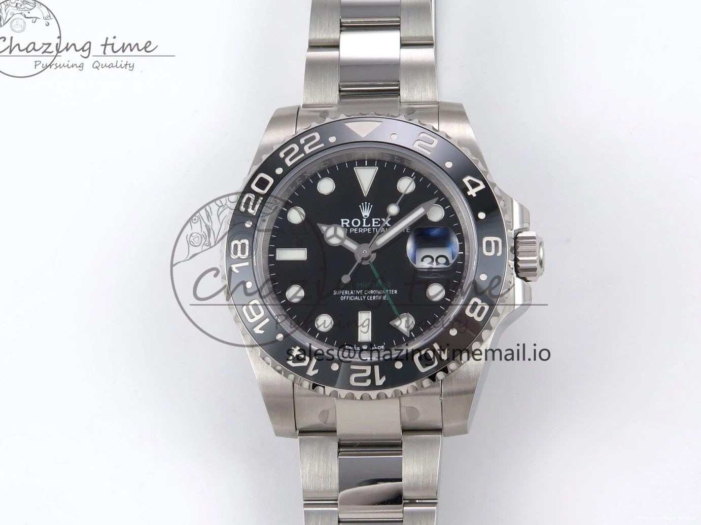 Good Copy Rolex Watches GMT-Master Bracelet Best Practical SH3285 CHS II Oyster GRNR 1019 EF on 904L 1:1 Edition 126710 1223